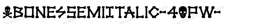 XbonesSemiItalic-4OPW字体转换