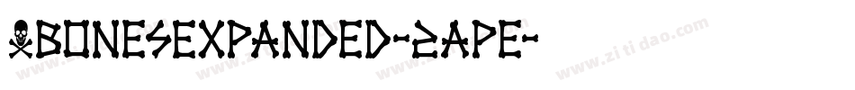XbonesExpanded-2ape字体转换