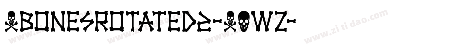 XbonesRotated2-XOwZ字体转换