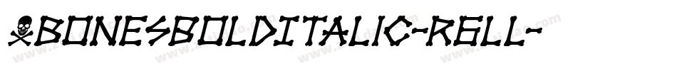 XbonesBoldItalic-r6LL字体转换
