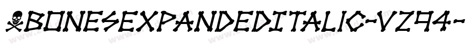 XbonesExpandedItalic-vz94字体转换