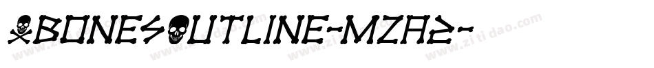 XbonesOutline-mzA2字体转换