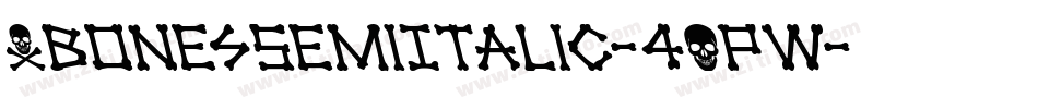 XbonesSemiItalic-4OPW字体转换