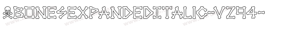 XbonesExpandedItalic-vz94字体转换