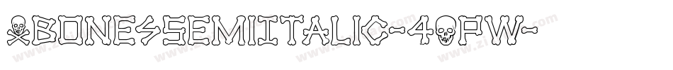 XbonesSemiItalic-4OPW字体转换