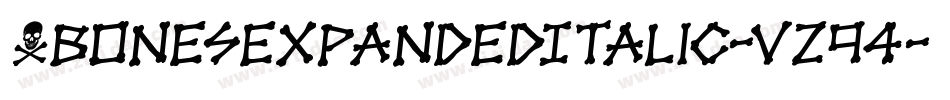 XbonesExpandedItalic-vz94字体转换