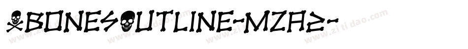 XbonesOutline-mzA2字体转换