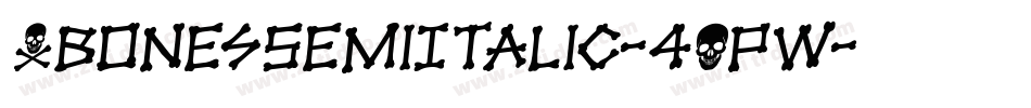 XbonesSemiItalic-4OPW字体转换