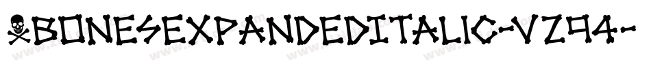 XbonesExpandedItalic-vz94字体转换