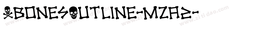 XbonesOutline-mzA2字体转换