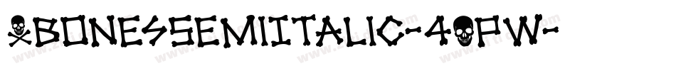 XbonesSemiItalic-4OPW字体转换