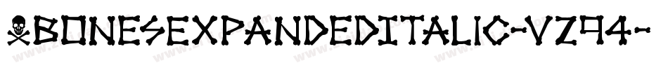 XbonesExpandedItalic-vz94字体转换