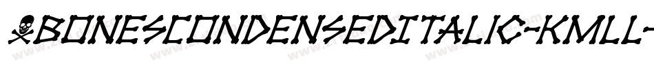 XbonesCondensedItalic-KmLl字体转换
