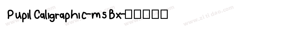 PupilCaligraphic-m5Bx字体转换