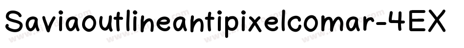 Saviaoutlineantipixelcomar-4EXx字体转换