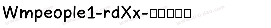 Wmpeople1-rdXx字体转换