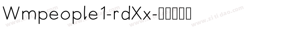 Wmpeople1-rdXx字体转换