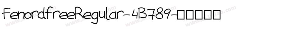 FenordfreeRegular-4B789字体转换