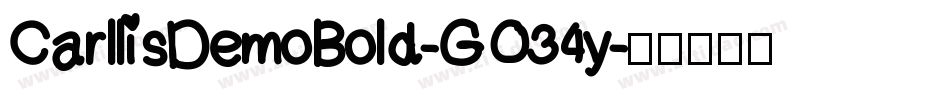 CarllisDemoBold-GO34y字体转换