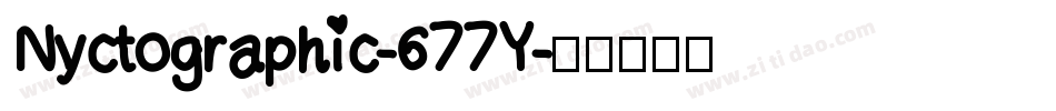 Nyctographic-677Y字体转换