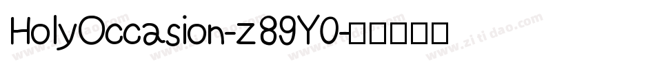 HolyOccasion-z89Y0字体转换