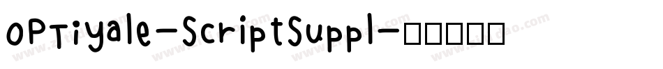 OPTIYale-ScriptSuppl字体转换
