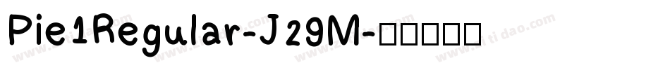 Pie1Regular-J29M字体转换