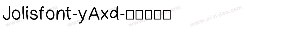 Jolisfont-yAxd字体转换
