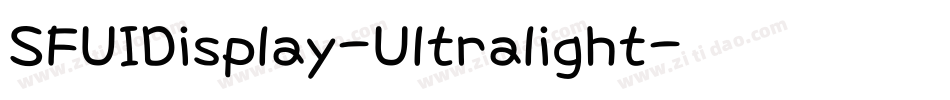 SFUIDisplay-Ultralight字体转换