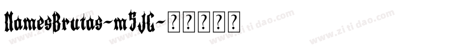 NamesBrutas-m5JG字体转换