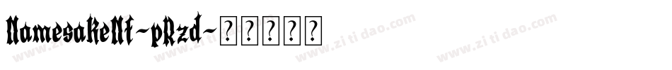 NamesakeNf-pRzd字体转换