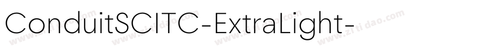 ConduitSCITC-ExtraLight字体转换