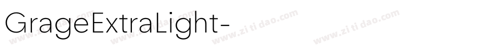 GrageExtraLight字体转换