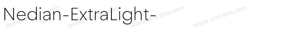 Nedian-ExtraLight字体转换