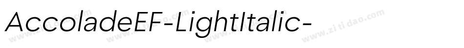 AccoladeEF-LightItalic字体转换