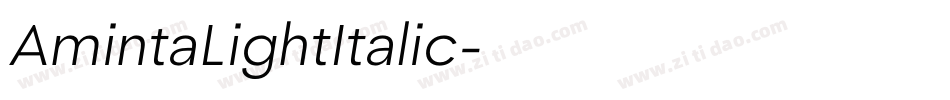 AmintaLightItalic字体转换