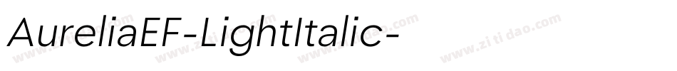 AureliaEF-LightItalic字体转换