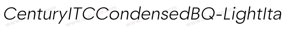 CenturyITCCondensedBQ-LightItalic字体转换