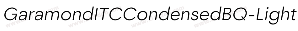 GaramondITCCondensedBQ-LightItalic字体转换