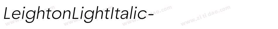 LeightonLightItalic字体转换