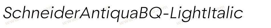 SchneiderAntiquaBQ-LightItalic字体转换