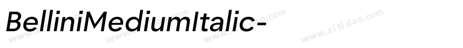 BelliniMediumItalic字体转换