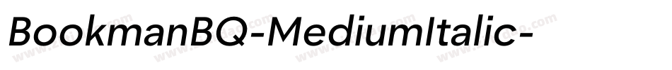 BookmanBQ-MediumItalic字体转换