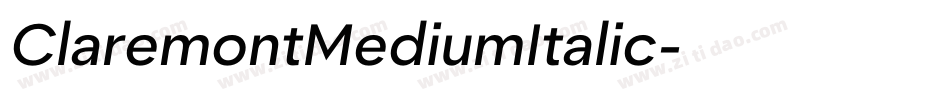 ClaremontMediumItalic字体转换