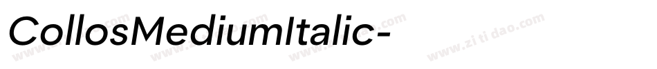 CollosMediumItalic字体转换