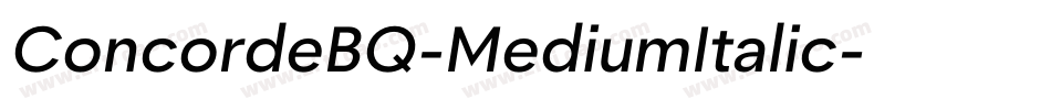 ConcordeBQ-MediumItalic字体转换