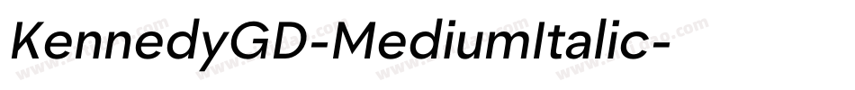 KennedyGD-MediumItalic字体转换