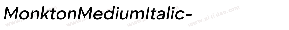 MonktonMediumItalic字体转换