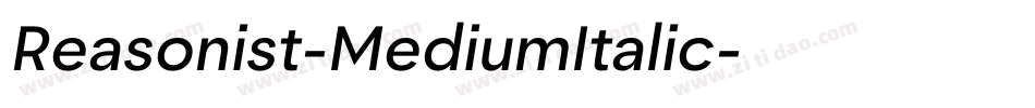 Reasonist-MediumItalic字体转换