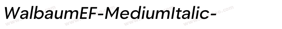 WalbaumEF-MediumItalic字体转换
